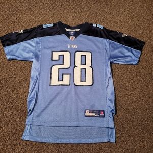 On Field Reebok NFL Tennessee Titans Johnson 28 Jersey